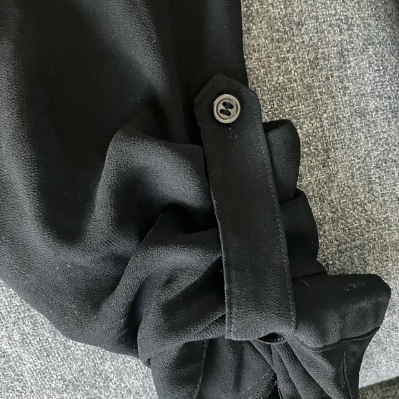 Moda International Black Sheer Button Top - Picture 5 of 7